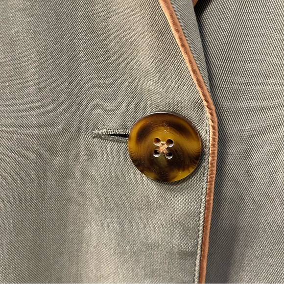 NWT Scotch & Soda Pyjama Loose Fit Belted Blazer Green Army Size Extra Small - Picture 7 of 11